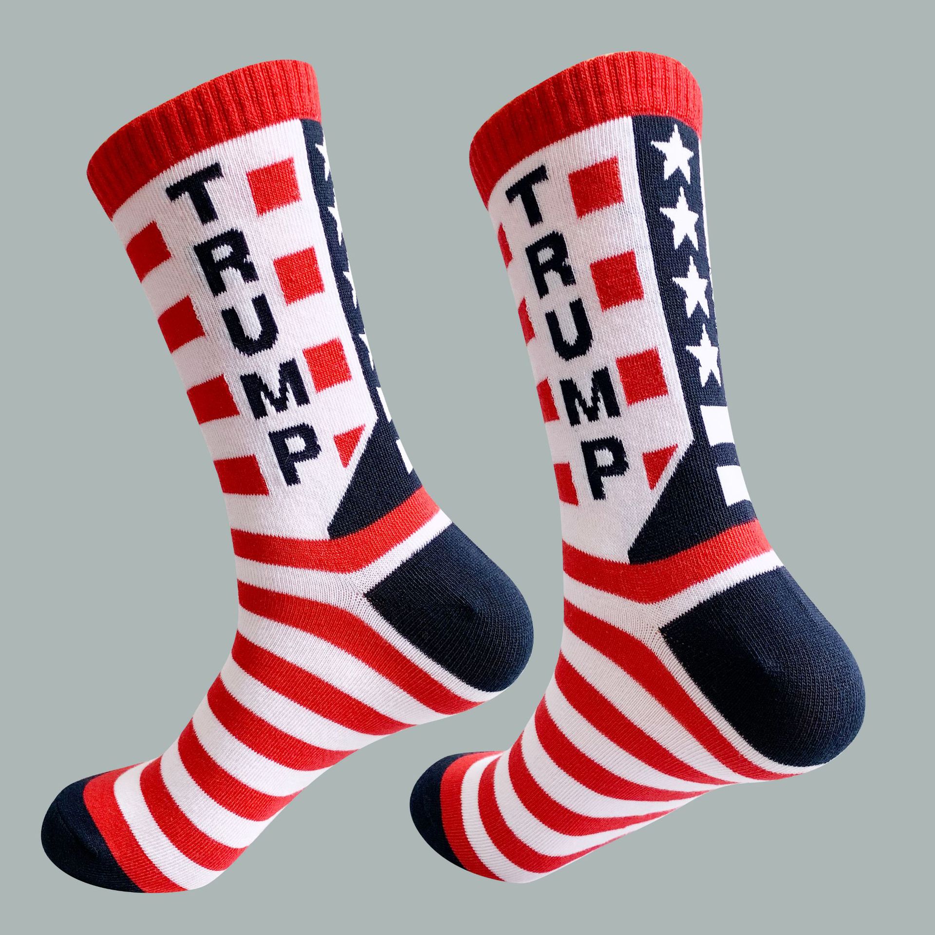 MAGA Socks Novelty Cotton Socks Stripes Stars Patterned Ankle Socks Novelty Socks